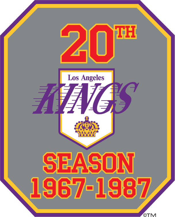 Los Angeles Kings 1986 87 Anniversary Logo iron on paper